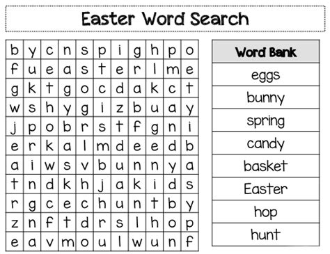 Easter Word Search Puzzles - Best Coloring Pages For Kids