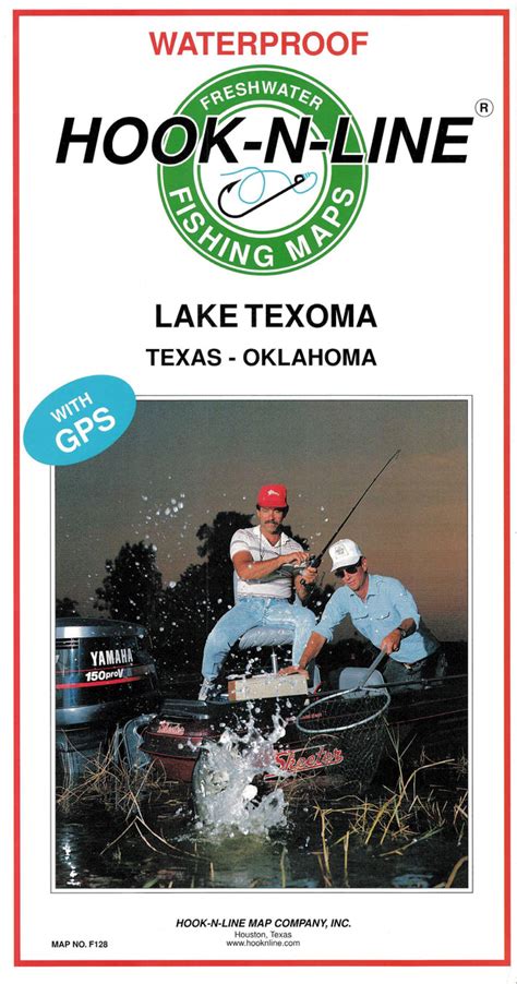 Lake Texoma Fishing Map Texas Map Store