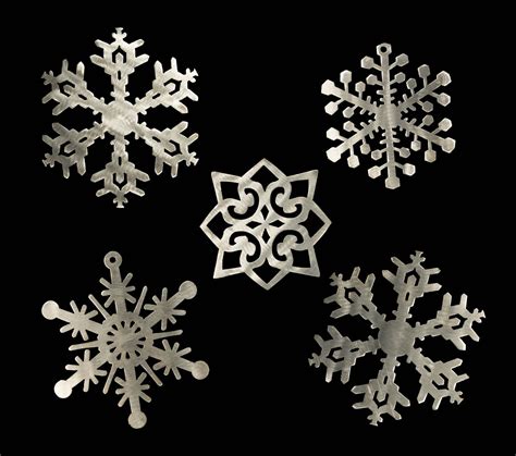 Metal Snowflake Set Christmas Decoration Outdoor Christmas