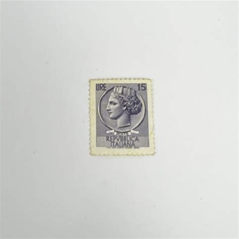 15 Lire Poste Repvbblica Italiana Italian Postage Stamp Rare Vintage Ebay
