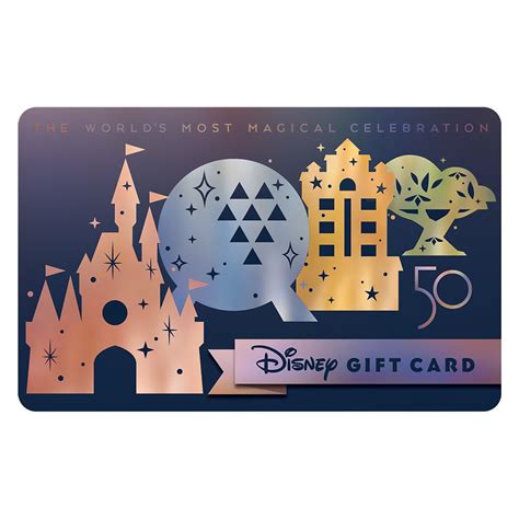 Walt Disney World 50th Anniversary Disney T Card Et Shefinds