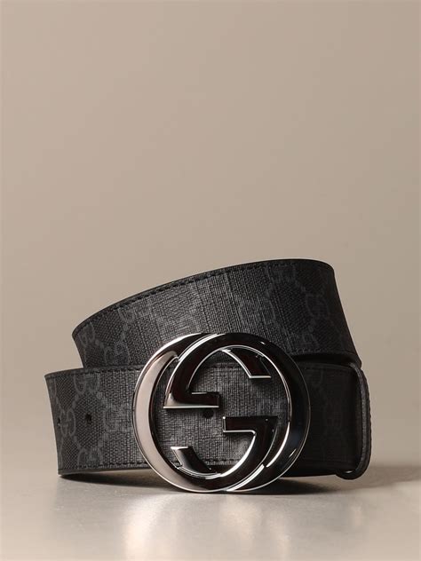 Gucci Belt In Gg Supreme Fabric Black Gucci Belt 411924 Kgdhx