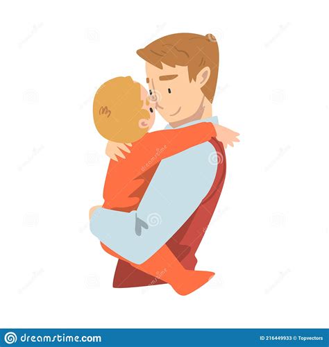 Joven Papá Sosteniendo Su Bebé Feliz Paternidad Paternidad Y Cuidado De