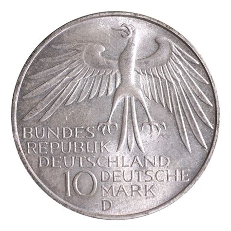 The 1936 summer olympics (german: Germany - Federal Republic, 1972D Silver 10 Mark, 'Munich ...