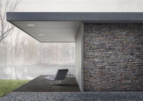 Concrete wall cladding panel / interior / exterior / textured - SIENA