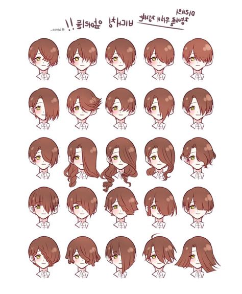 An Anime Characters Face Expressions And Hair Styles