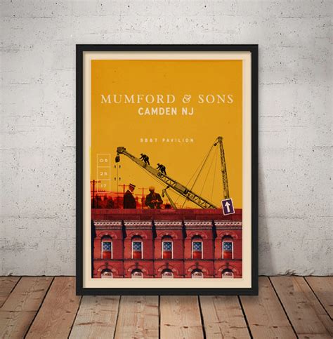 Mumford And Sons Bbandt Pavillion Concert Poster Camden Nj 05252017