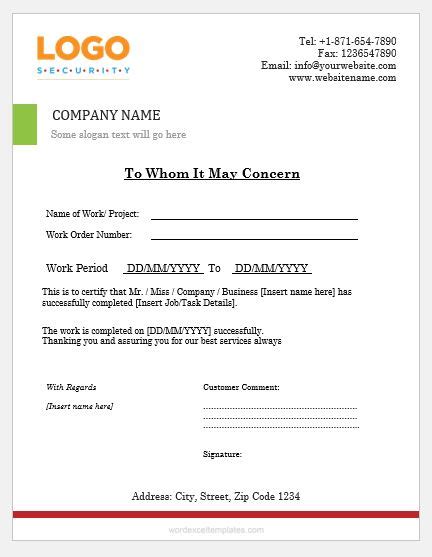 Project Completion Certificate Templates Word And Excel Templates