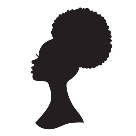 Black Women Afros Silhouettes Illustrations Royalty Free Vector