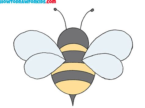 How To Draw A Bumblebee Easy Drawing Tutorial For Kids