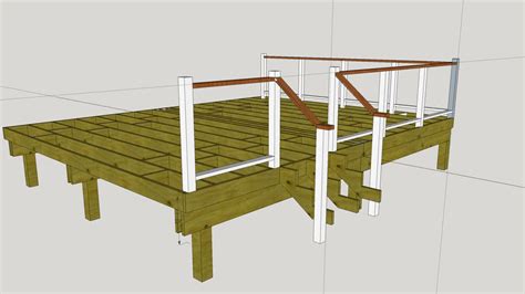 16x20 Wood Deck Frame 3d Warehouse