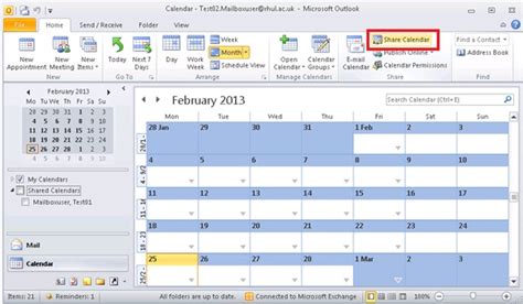 Over time, all of your saved calendar items might add up to a large number and occupy a large amount of space in your data file. Office 365 Email - How do I share my calendar with other ...