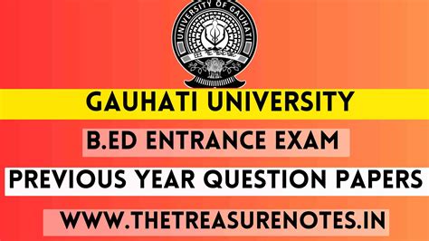 Gu Bed Cet Previous Question Papers Gauahti University Bed Entrence