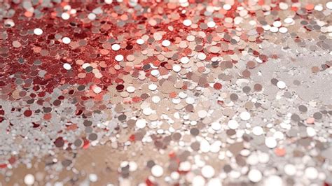 Abstract Shiny Background With Red Glitter Scattered Confetti Sparkles