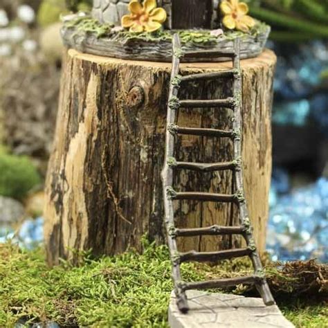 Miniature Woodland Ladder Whats New Dollhouse Miniatures Doll