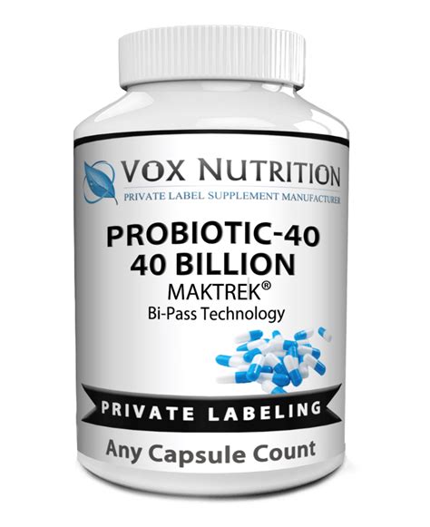 private label probiotic  billion vitamin supplement vox nutrition