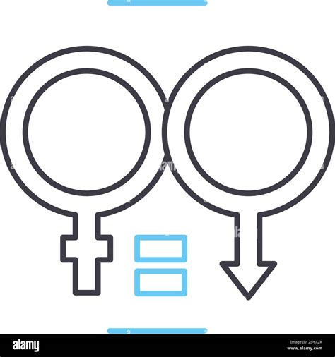 Equal Rights Line Icon Outline Symbol Vector Illustration Concept
