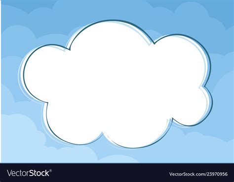 Frame With Clouds Royalty Free Vector Image Vectorstock