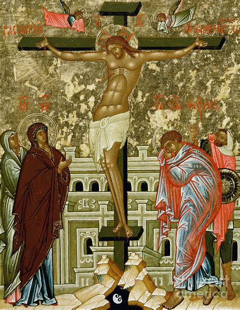 The Crucifixion Of Our Lord Painting By Novgorod School Pixels