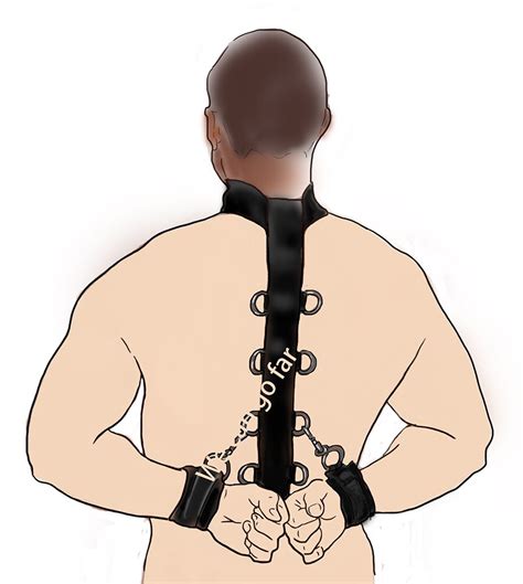 Neck Wrist Restraint Bdsm Bondage Wrists Behind Back Cuffsrigid