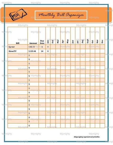 And if you like these monthly bill organizers make sure you also check out our 20 free monthly budget planners for your entire budget and our printable expense trackers for just your expense tracking! Monthly Bill Organizer / Tracker Printable PDF INSTANT