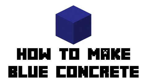 Minecraft Survival How To Make Blue Concrete Youtube