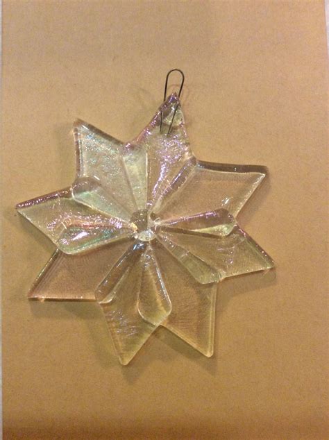 Snowflake Using Iridescent Glass Fused Glass Ornaments Glass