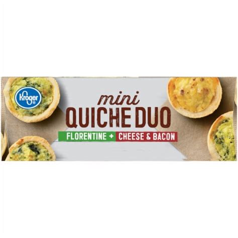 Kroger Florentine And Cheese And Bacon Mini Quiche Duo 30 Ct 225 Oz