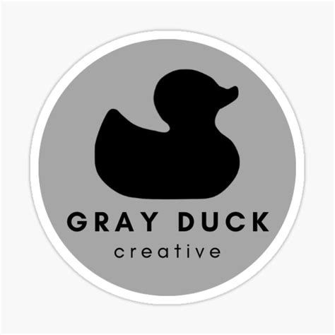 Gray Duck Creative Logo Sticker For Sale By Tucker22 Redbubble