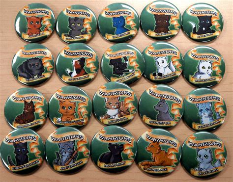 Warriors Cats Button Pins 125 Or 225 Includes Firestar Etsy Australia