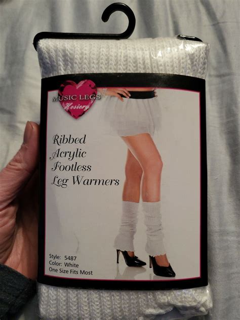 New White🤍knee High Leg Warmers Music Legs 5724 Dancer Ankle Monitor Costume Ebay
