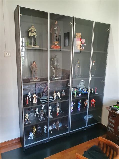 Ikea Billy Bookcase 2 Morliden Clear Glass Doors Furniture And Home