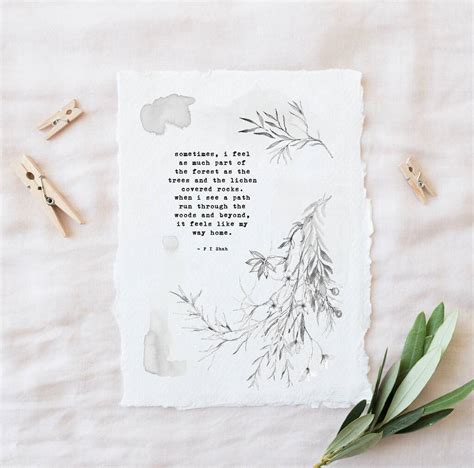 inspirational original forest poetry art print by ink & ocean