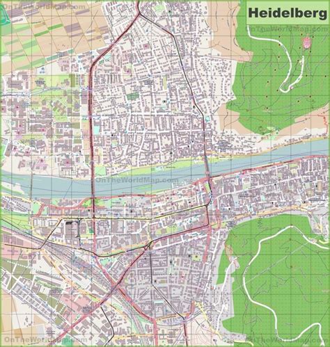Large Detailed Map Of Heidelberg Tourist Map Detailed Map Disney Tips