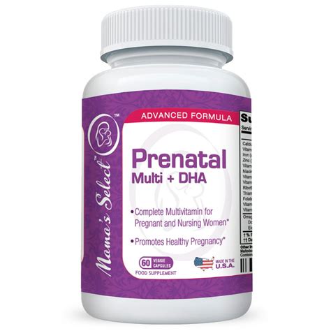 Prenatal And Postnatal Multivitamin With Dha Mamas Select Lactose Free