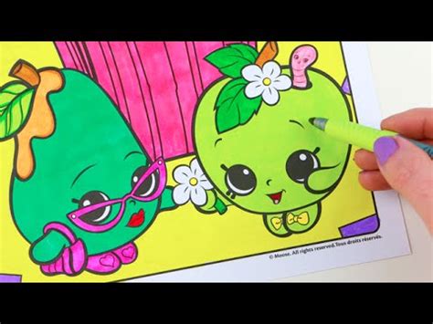 Download Shopkins POSH PEAR and APPLE BLOSSOM Speed Coloring Book ...