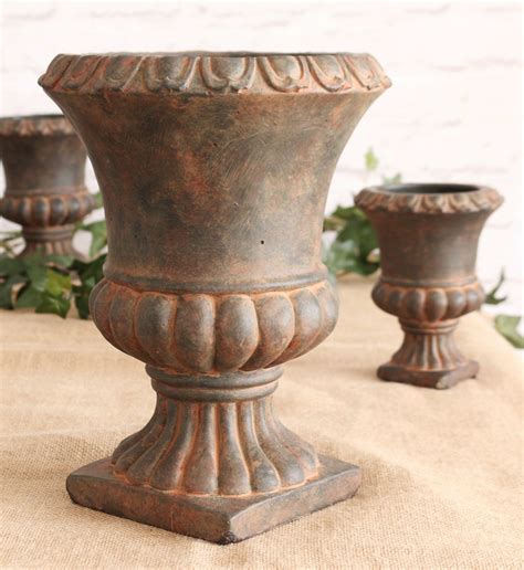 Square cement pot mold mold silicone mold concrete mold custom flower pot pot mold 10cm. Urn Cement Flower Pot 21.5x28.5cm (1/2) | Wedding Mall ...
