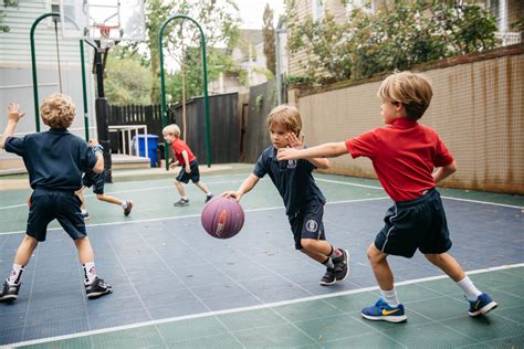 Students Playing Basketball Dribble Charleston Day School