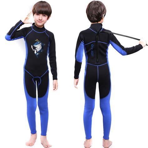 Boys Full Wetsuit 2mm Neoprene Diving Fullsuit For Teens