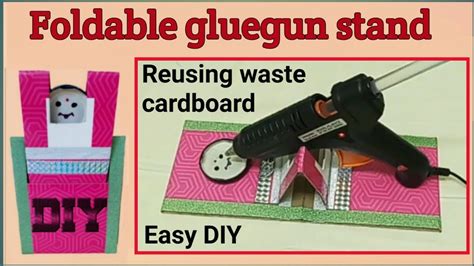 Glue Gun Stand Diy Hot Glue Gun Stand Making At Home Alv Creations