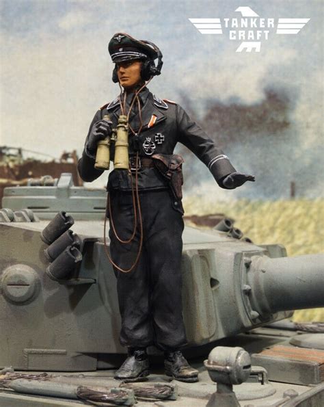 Tanker Craft 200mm 19 German Panzer Officer Resin Figure Military Toys