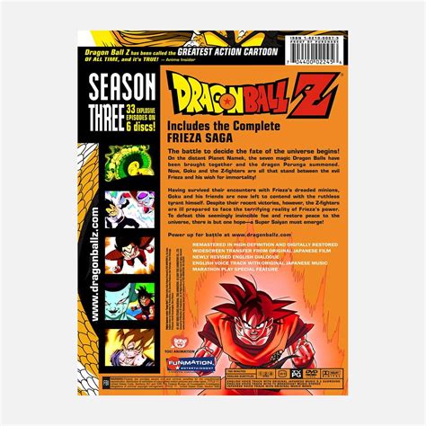 Contains a list of every episode with descriptions and original air dates. Dragon Ball Z - Season Three | Home-Video