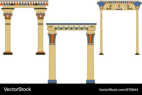 Egyptian Arch Royalty Free Vector Image Vectorstock
