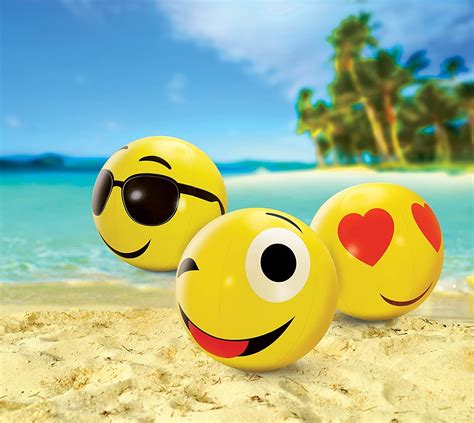 Emoji Beach Balls Set