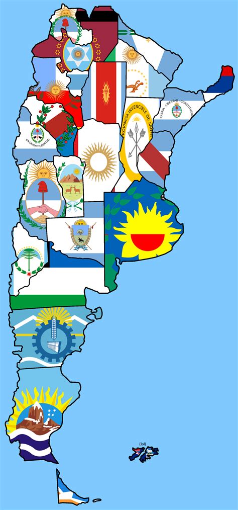 Mapa De Las Banderas De Las Provincias Argentina Mapa De Argentina