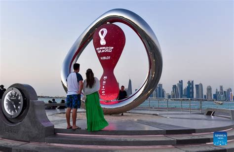 Countdown Clock Of Fifa World Cup 2022 Seen In Doha Qatar Xinhua