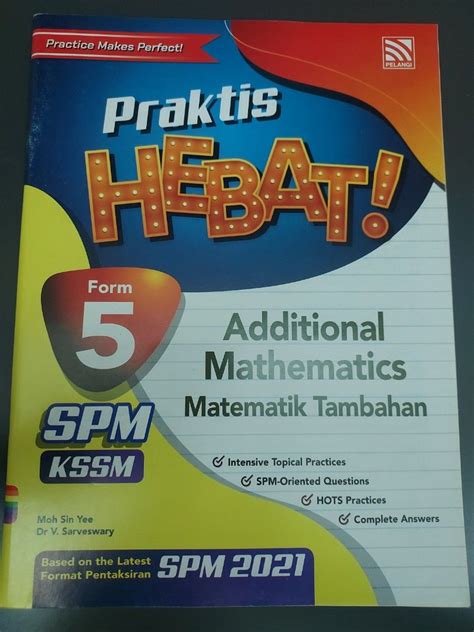 Praktis HEBAT Additional Mathematics SPM Form 5 Hobbies Toys Books