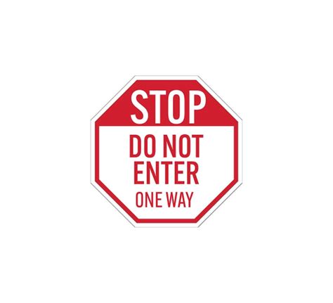 Do Not Enter One Way Aluminum Sign Non Reflective