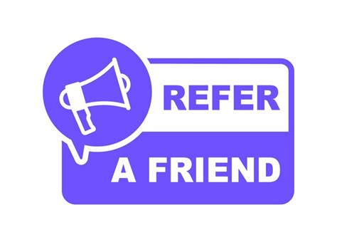 Premium Vector Refer A Friend Banner Referral Program Badge With