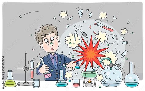Science Explosion Cartoon